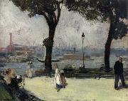 William J.Glackens East River Park oil painting